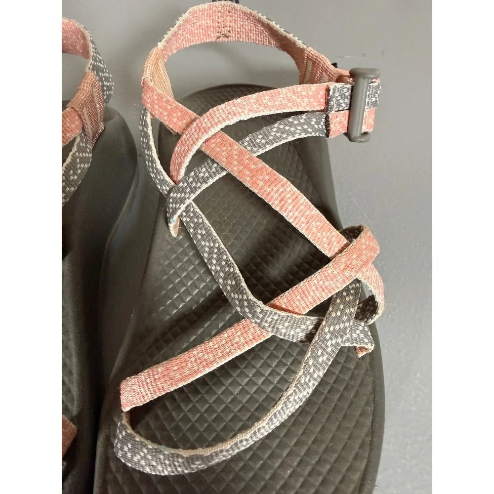 Chaco Kids Z1 Ecotread Sandals Coral Pink Grey Size 2 J180265 Hiking Water Shoes